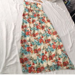 Modcloth Minuet yellow maxi dress with flowers 💐